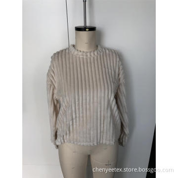 Stripe round neck and long sleeves